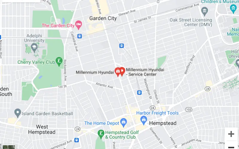 Millennium Hyundai in Hempstead NY map